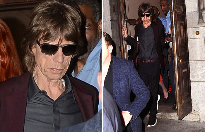 Mick Jagger chega à missa em homenagem à L'Wren Scott