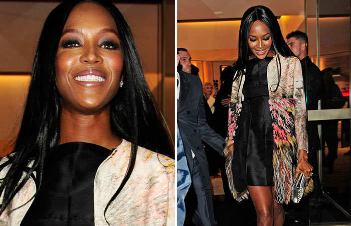 Naomi Campbell marca presença na abertura de loja em Londres