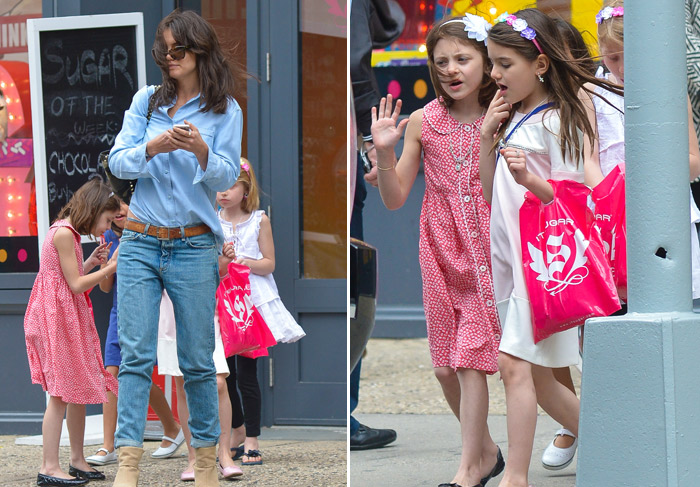 Katie Holmes vai às compras com a filha, Suri Cruise, de 7 anos