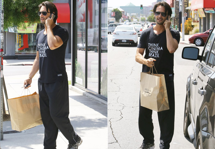 Rodrigo Santoro é flagrado durante umas comprinhas em