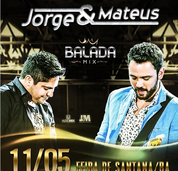 Jorge e Mateus se apresentam em Feira de Santana, na Bahia e convidam fãs