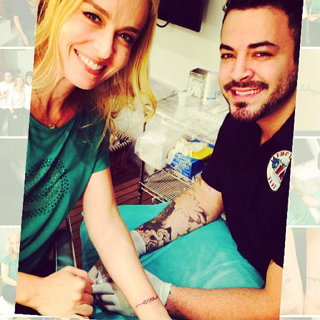  Angélica faz tatuagem em homenagem à filha, Eva