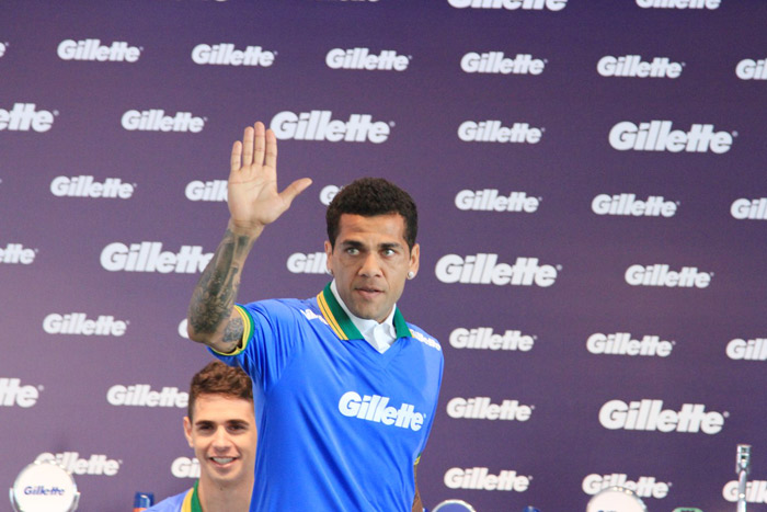 Paulinho chega a evento da Gillette em São Paulo