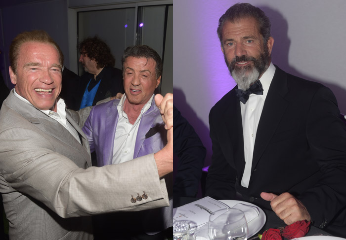  Arnold Schwarzenegger e Silvester Stallone dançam juntos em boate 