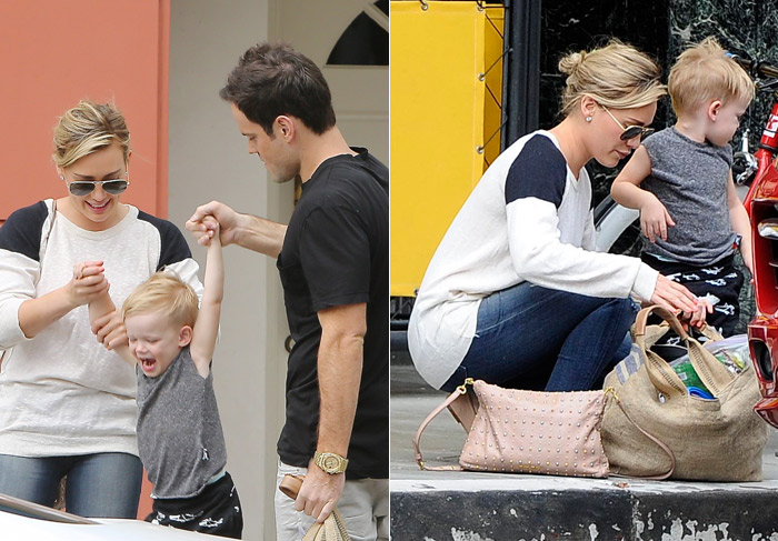 Hilary Duff e Mike Comrie colocam filho em primeiro lugar