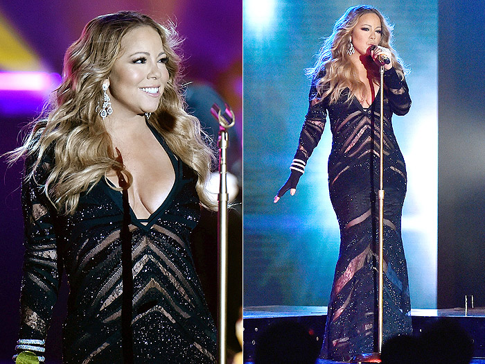 Mariah Carey usa roupas bem ousadas no World Music Awards