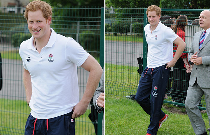 Príncipe Harry joga futebol com crianças em ONG na Inglaterra