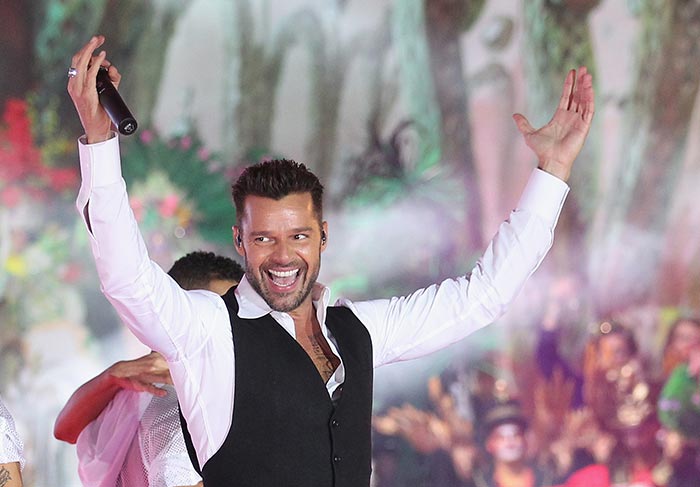 Ricky Martin no show do Life Ball, em Viena