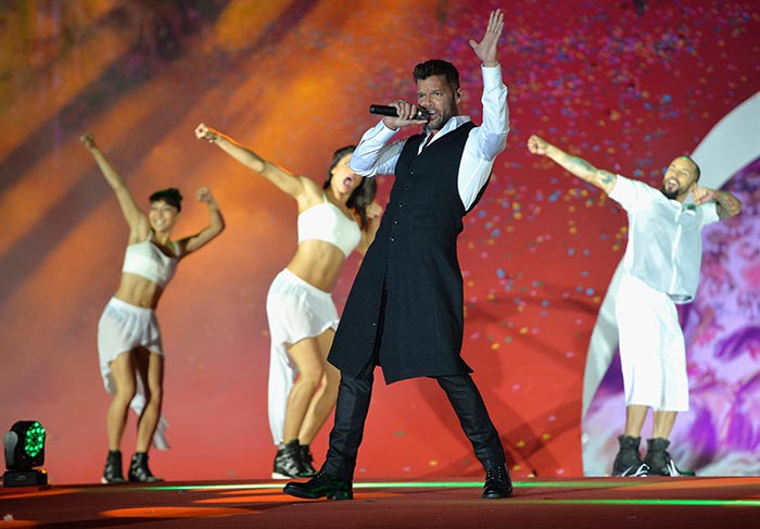 Ricky Martin no show do Life Ball, em Viena