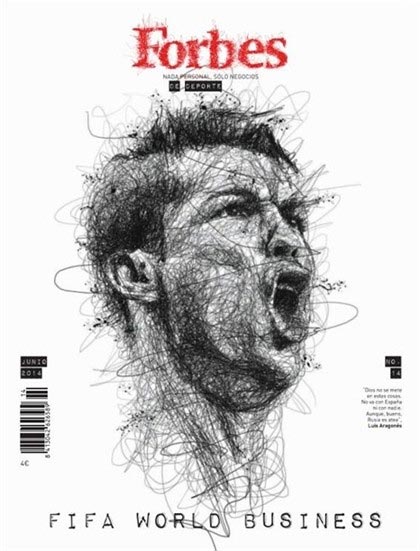 Cristiano Ronaldo brilha na capa da Forbes