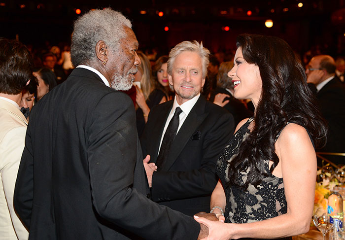 Michael Douglas, Catherine Zeta-Jones e Morgan Freeman