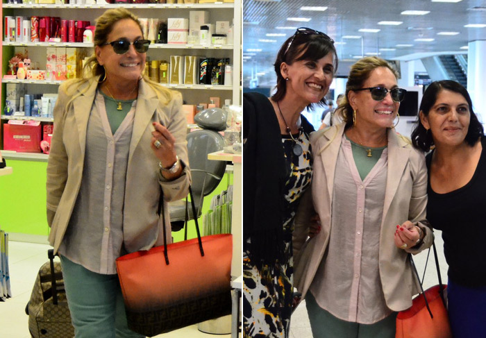 Susana Vieira faz compras e se diverte com fãs antes de viajar