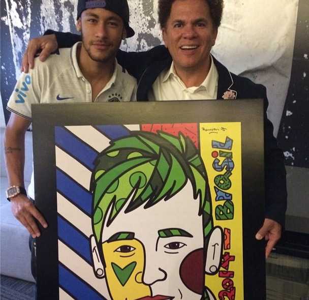 Neymar ganha caricatura de Romero Britto