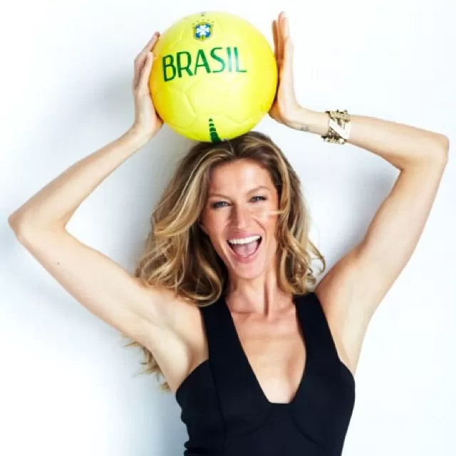 Gisele Bündchen incentiva seleção brasileira