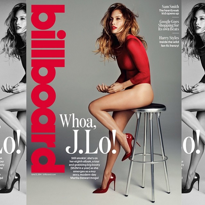 Jennifer Lopez aparece sexy na capa da Billboard de junho