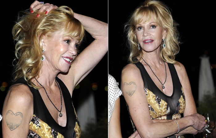 Melanie Griffith “apaga” tatuagem com o nome de Antonio Banderas