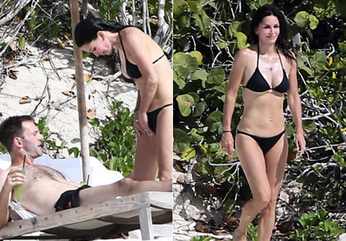 Courteney Cox comemo0ra 50 anos em grande estilo