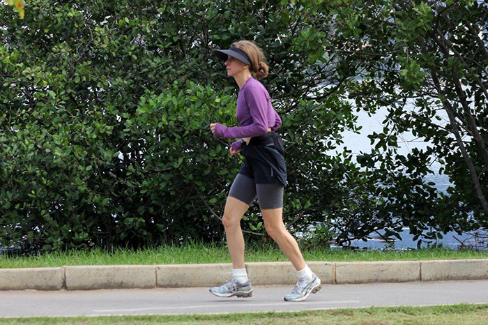 Betty Gofman se exercita na Lagoa Rodrigo de Freitas