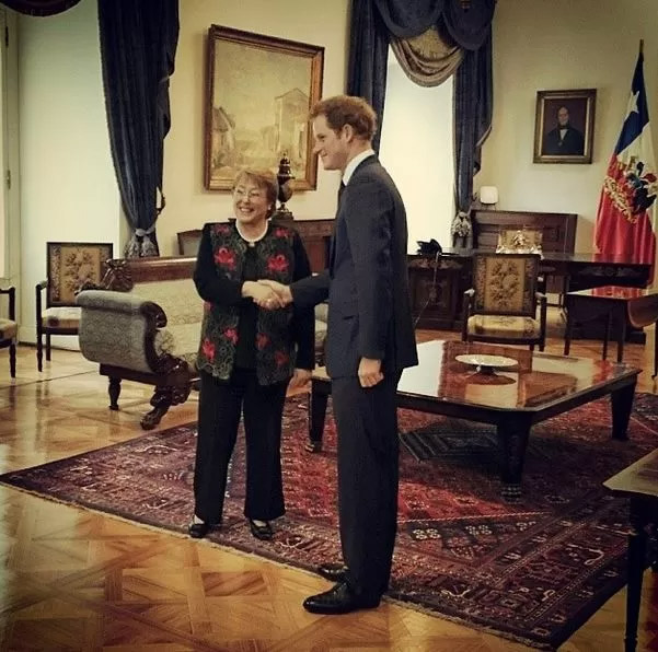 Príncipe Harry aterrisssa no Chile