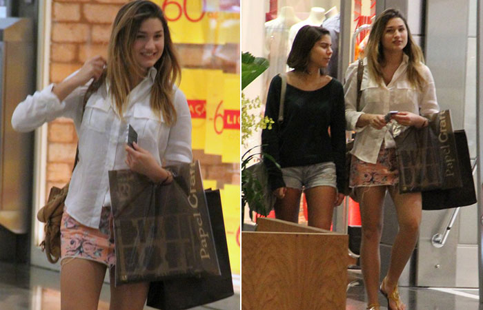 A Sasha tem tarde de compras com amiga, no Rio de Janeiro