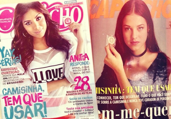 Anitta reedita capa de revista com Luana Piovani
