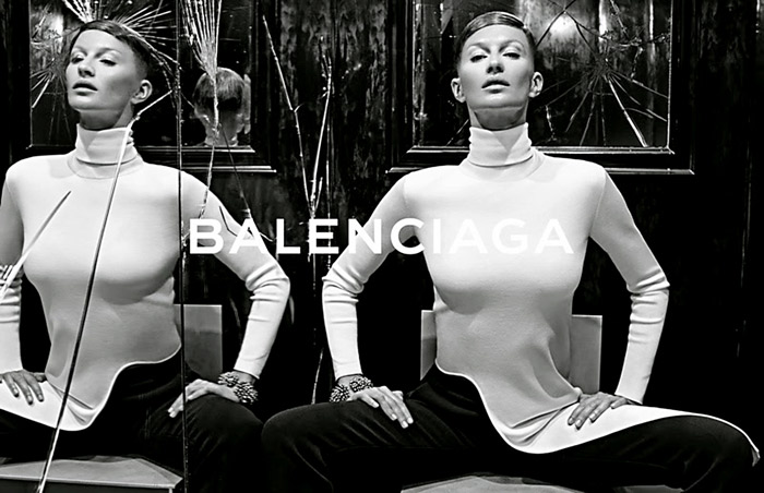 Veja novas imagens de Gisele Bündchen poderosa para a grife Balenciaga