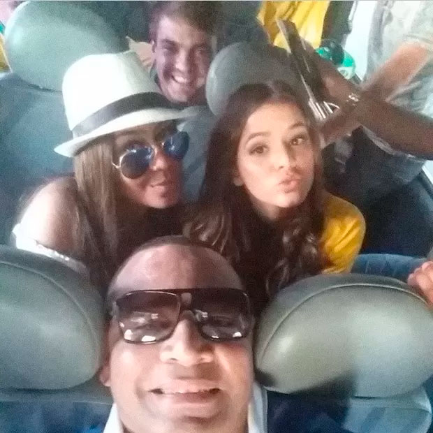 Na torcida! Luciano Huck, Fiorella Mattheis e outros famosos vão a Arena Castelão assistir ao jogo do Brasil