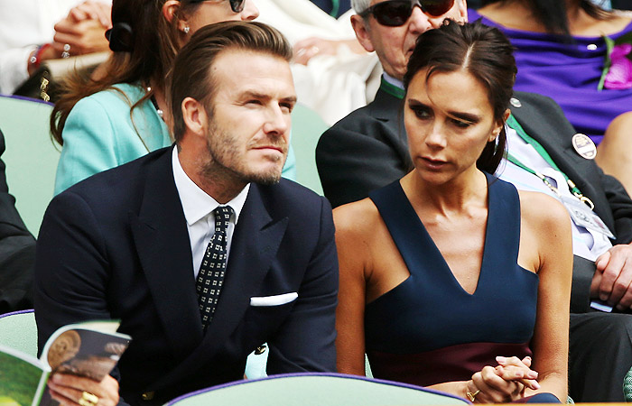 David Beckham e Victoria Beckham assistem a final de Wimbledon