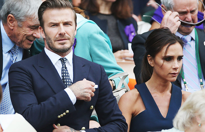 David Beckham e Victoria Beckham assistem a final de Wimbledon