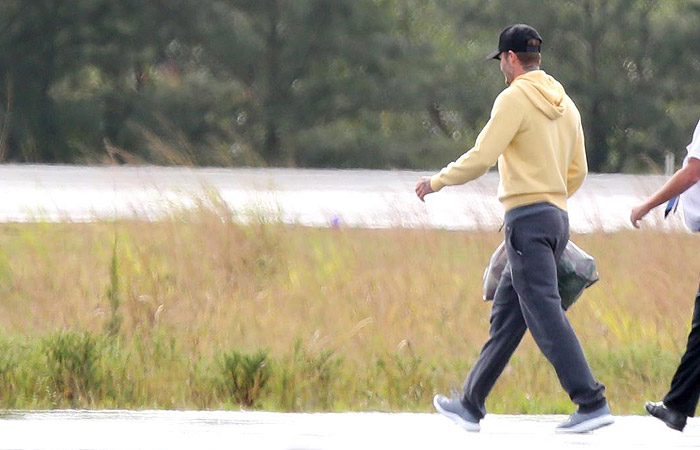 David Beckham decola de aeroporto no Rio a bordo de um jatinho