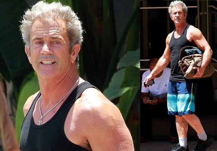 Aos 58 anos, Mel Gibson mostra todos os seus músculos em dia de malhação