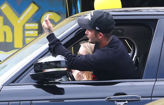 David Beckham quase briga no trânsito após sair de academia