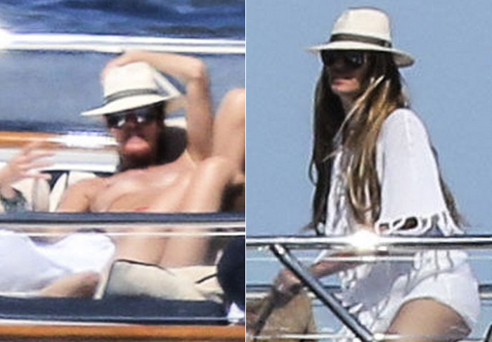 De topless, Elle MacPherson mostra demais em iate na Riviera Francesa