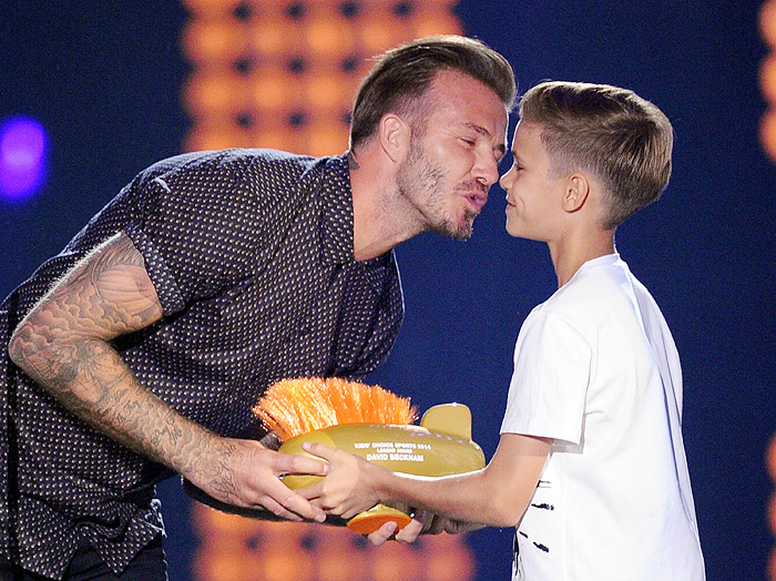 David Beckham agradece ao filho por lhe dar o prêmio