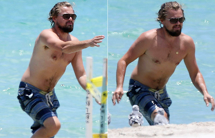 Gorduchinho, Leonardo DiCaprio é flagrado numa praia em Miami