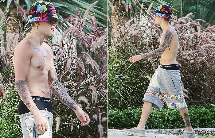 Justin Bieber usa chapéu com desenho da planta de maconha