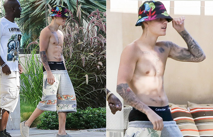 Justin Bieber usa chapéu com desenho da planta de maconha