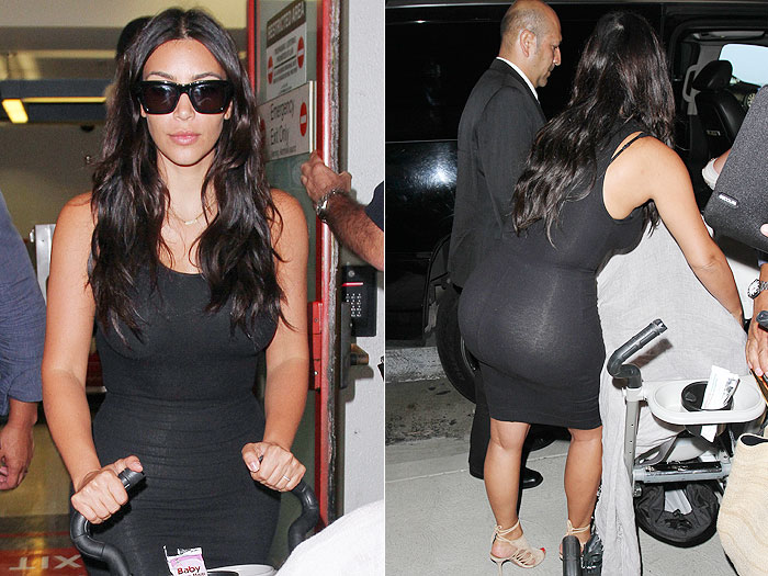 Kim Kardashian deixa bumbum na cara dos fotógrafos em aeroporto