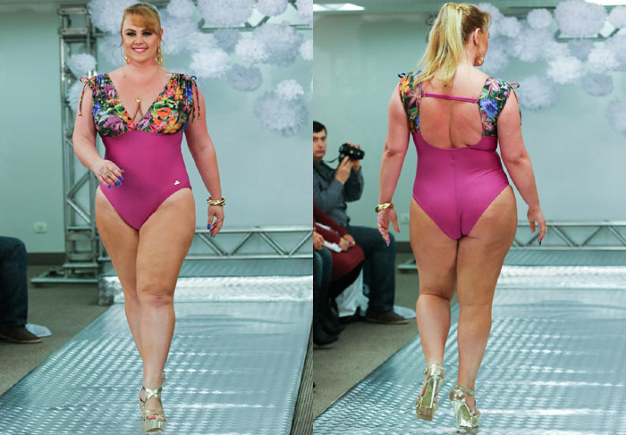 Ex-paquita Ana Paula Almeida desfila como modelo plus size