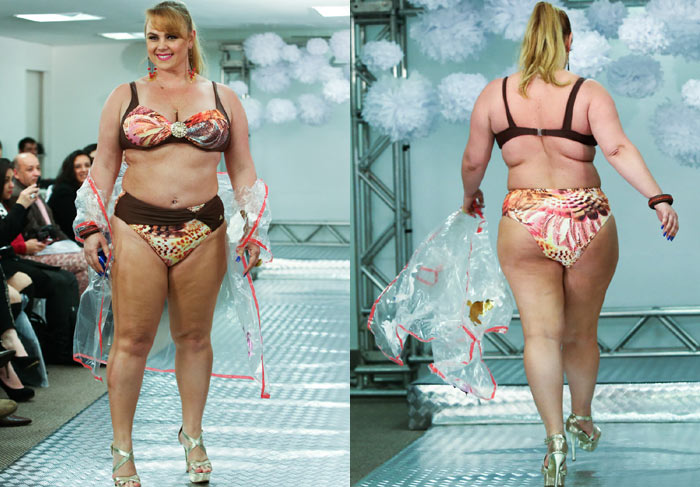 Ex-paquita Ana Paula Almeida desfila como modelo plus size