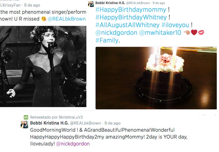 Filha de Whitney Houston relembra seu aniversário da mãe