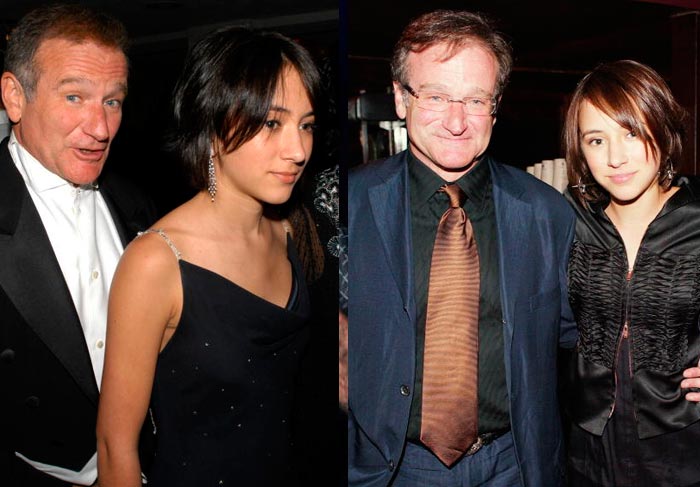 Robin Williams com sua filha Zelda