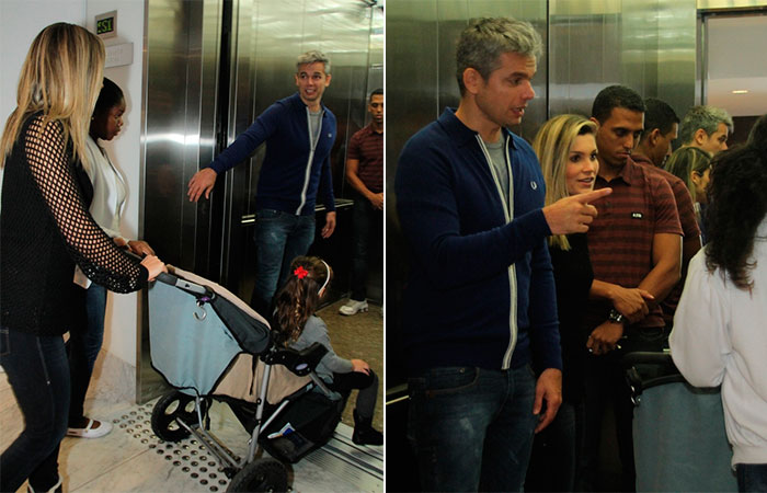 Flávia Alessandra e Otaviano Costa são flagrados em elevador de shopping