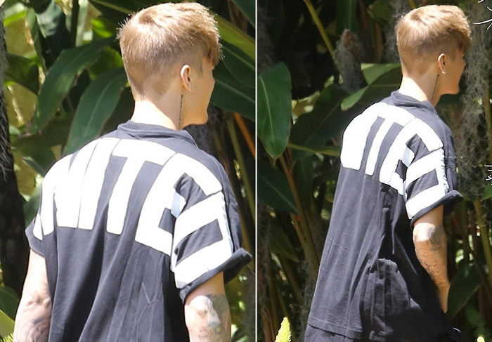 Justin Bieber é fotografado ao chegar ao estúdio, em Hollywood