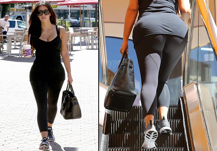 Bumbum de Kim Kardashian chama a atenção após academia