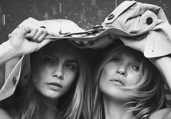 Kate Moss e Cara Delevingne juntas e sensuais em nova campanha. Veja fotos e vídeo dos bastidores!