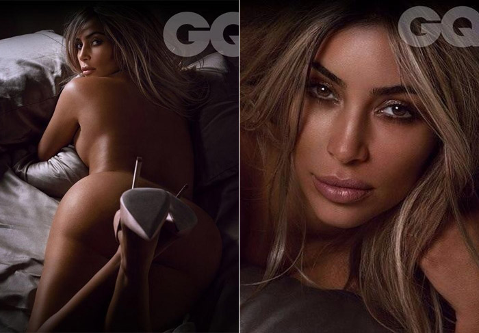 Kim Kardashian posa sexy para ensaio da GQ inglesa