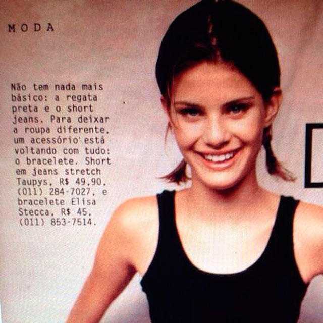Do fundo do baú: Isabeli Fontana mostra que já era modelo aos 13 anos