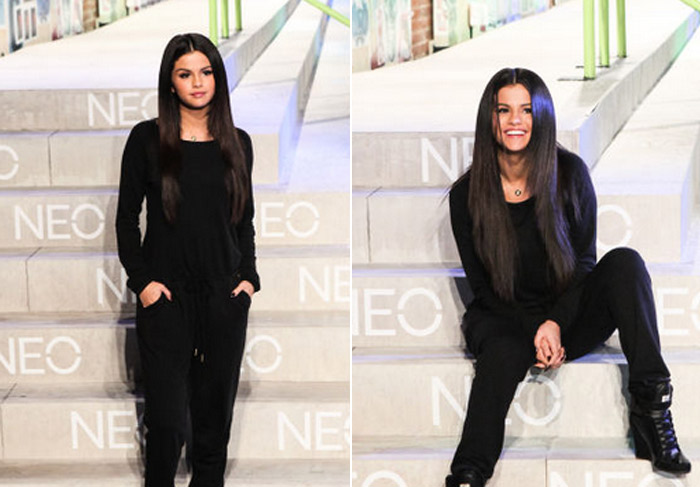 Apresentando evento de moda, Selena Gomez aposta em look todo preto