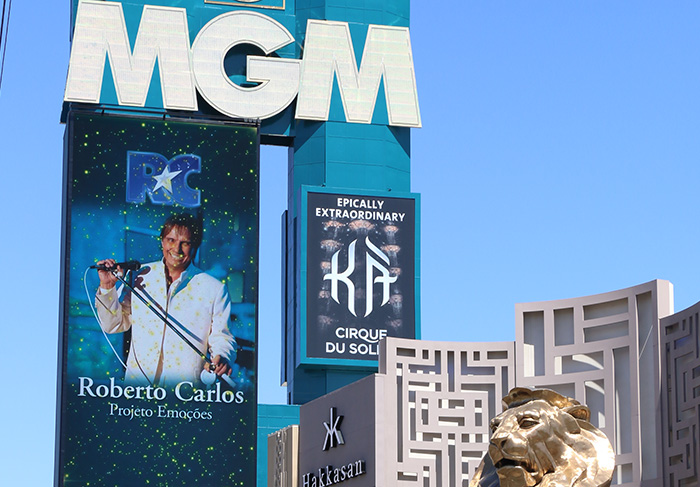 Roberto Carlos se apresenta no MGM Grand Arena, em Las Vegas